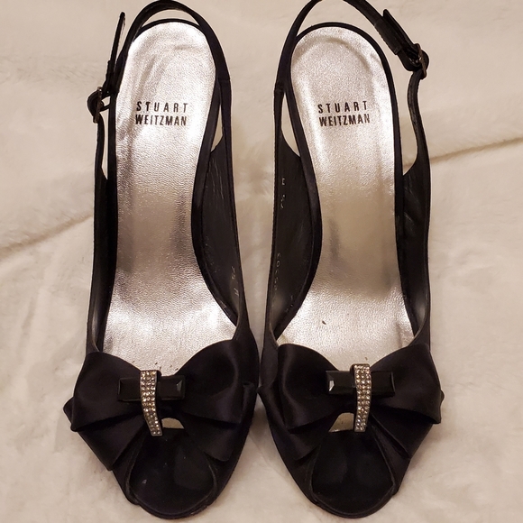 Stuart Weitzman evening sandals with stone accents - Picture 1 of 7